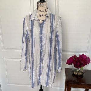 Jones New York striped linen blouse XL